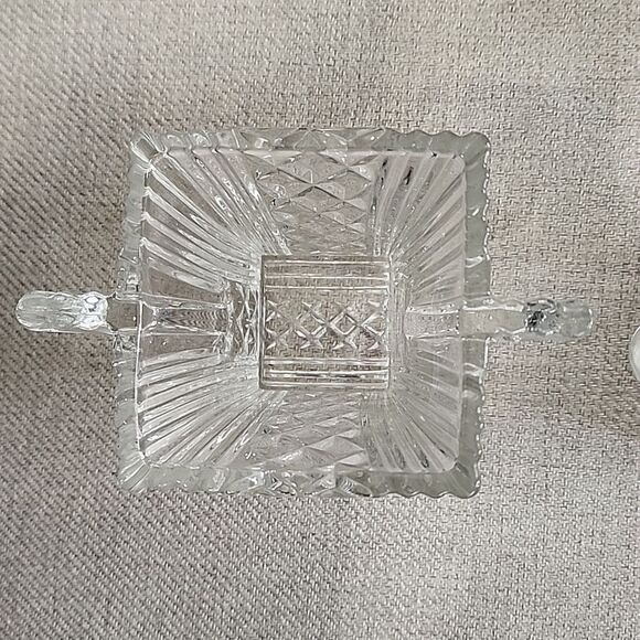 Art Deco Glass Sugar and Creamer - Picture 6 of 9